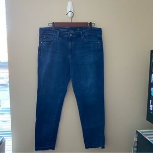 Women’s Ag Adriano Goldschmied Mid Rise Stevie Slim Straight Capri Jeans Size 31